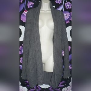 kimchi blue gray cable knit chunky cardigan sweater fall winter cute cottagecore